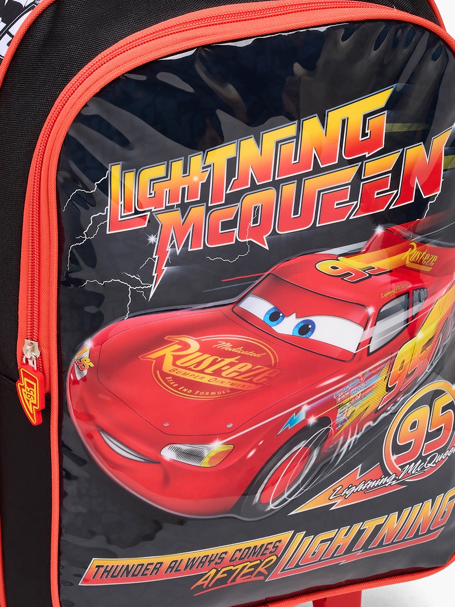 Lightning McQueen 5-Piece Trolley Bag Set with Lunch Bag and Bottle - 18 inches