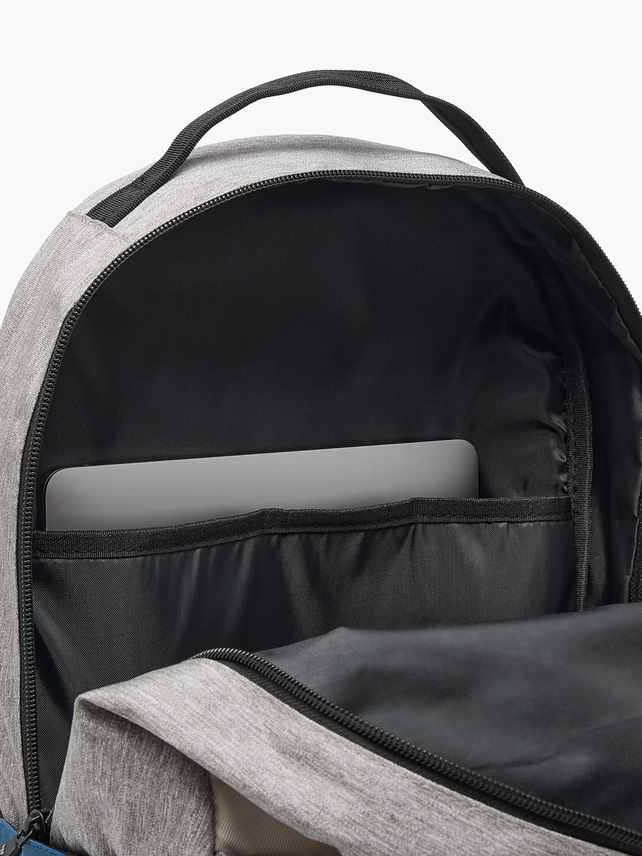 Color Block School Backpack with Detachable Pouch