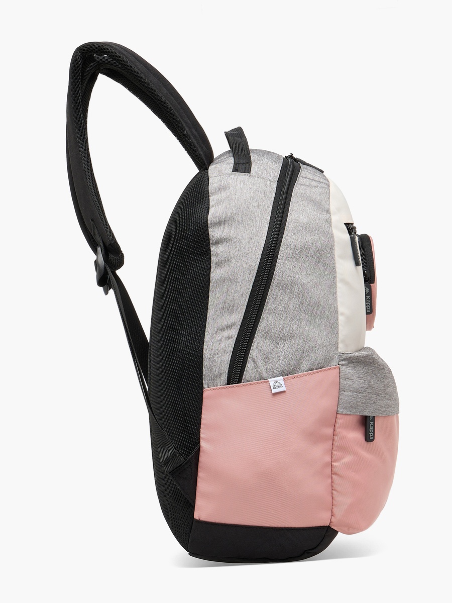 Color Block Backpack with Detachable Pouch