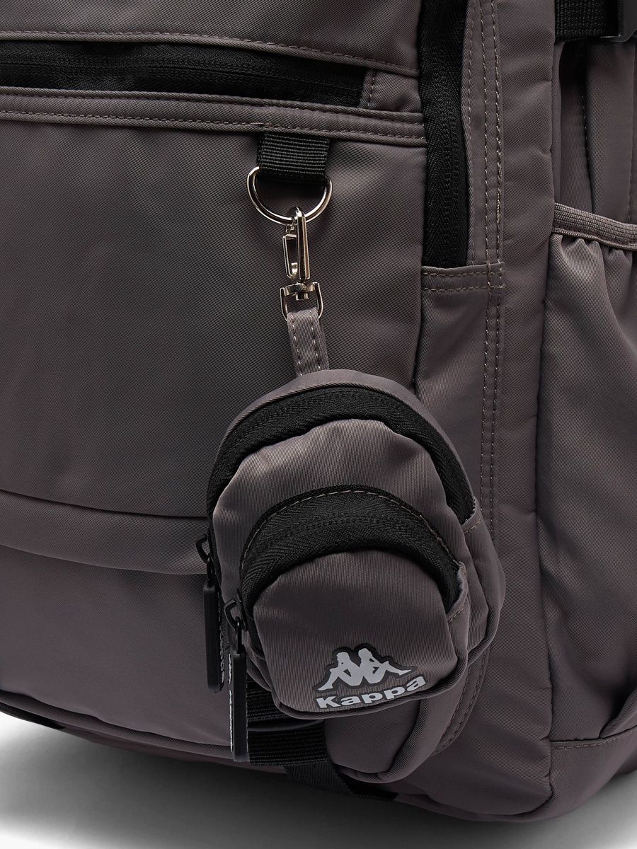 Solid Backpack with Detachable Pouch