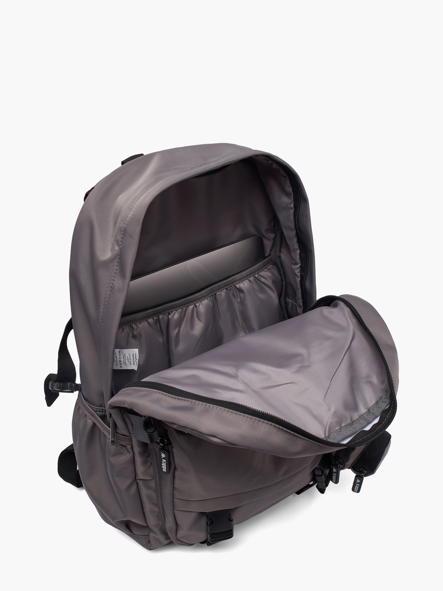 Solid Backpack with Detachable Pouch
