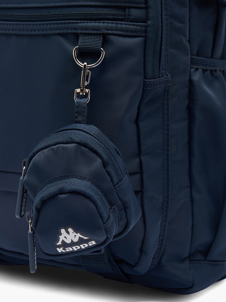 Solid Backpack with Detachable Pouch