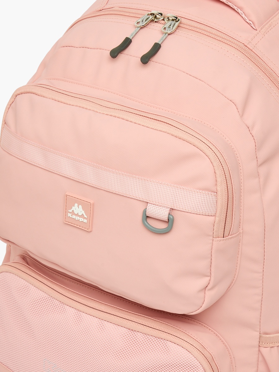 Solid School Backpack with Padded Shoulder Straps