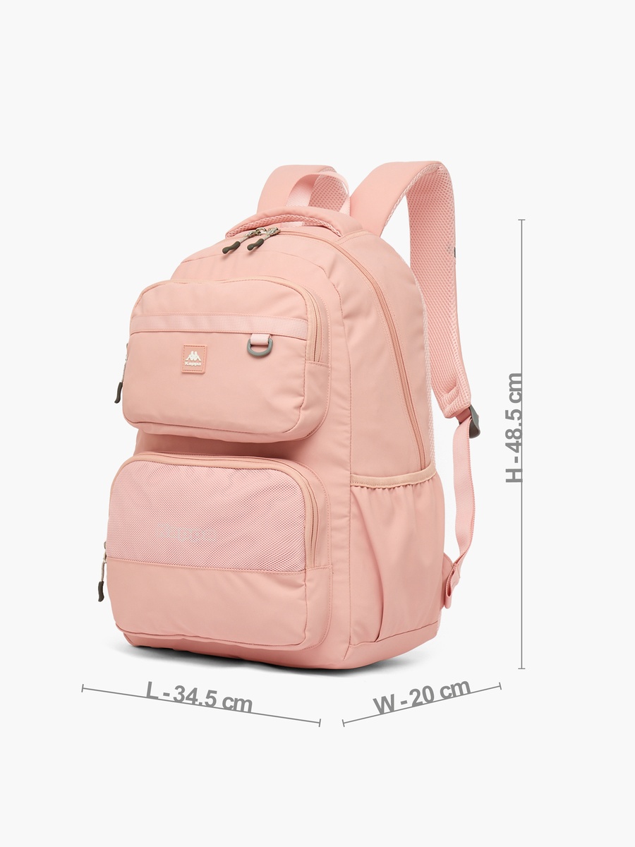 Solid School Backpack with Padded Shoulder Straps