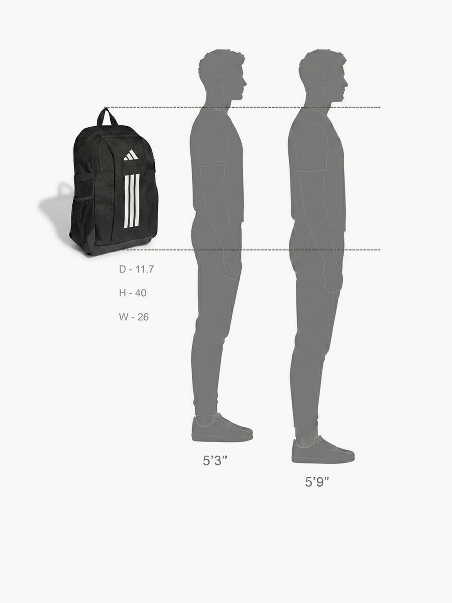 Logo Print Backpack with Side Pocket - 12.5 L