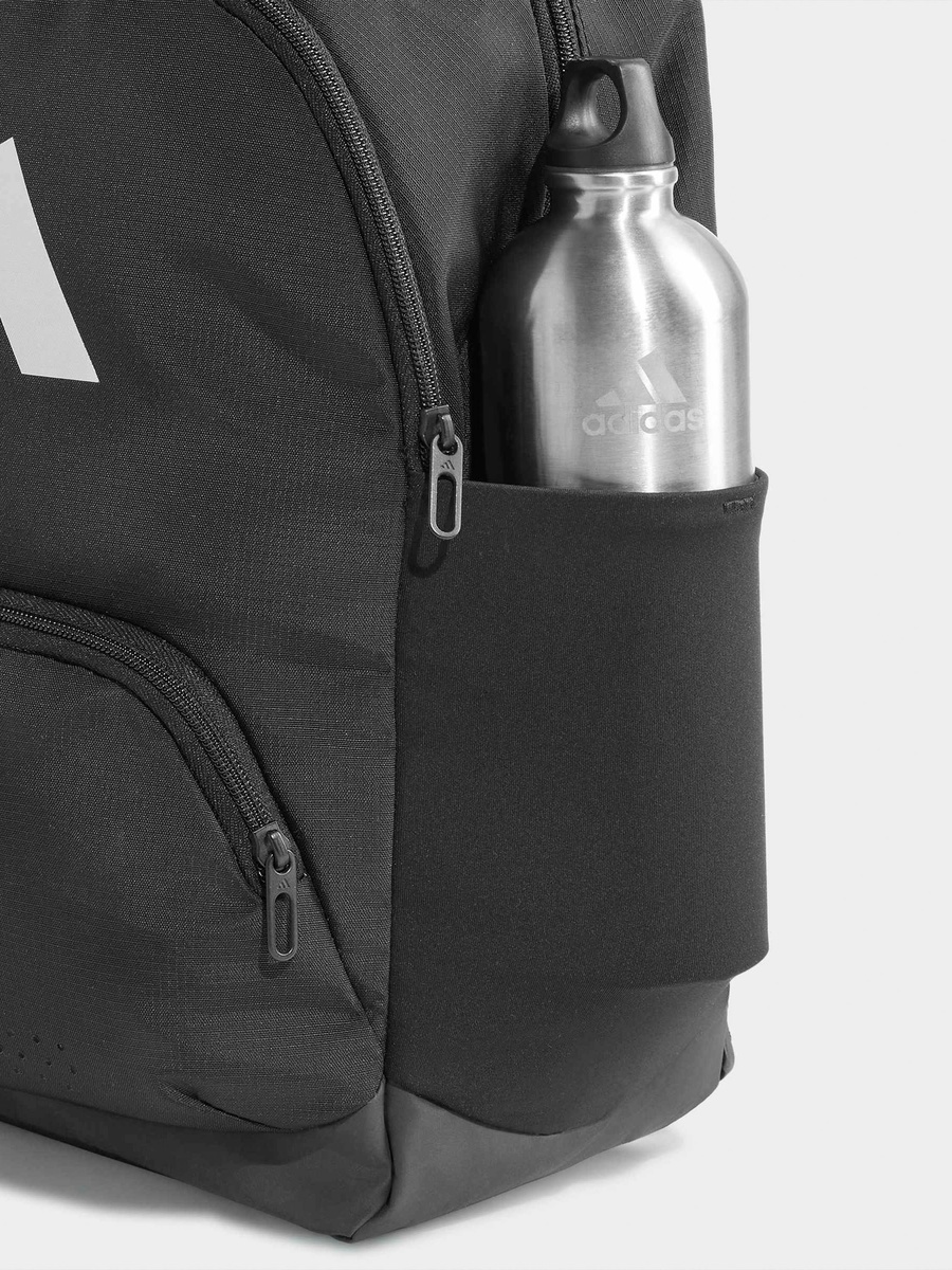Logo Print Backpack with Padded Shoulder Straps - 21 L
