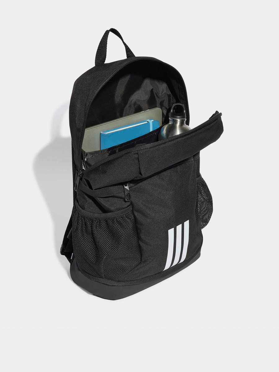 Logo Print Backpack with Padded Shoulder Straps - 17 L