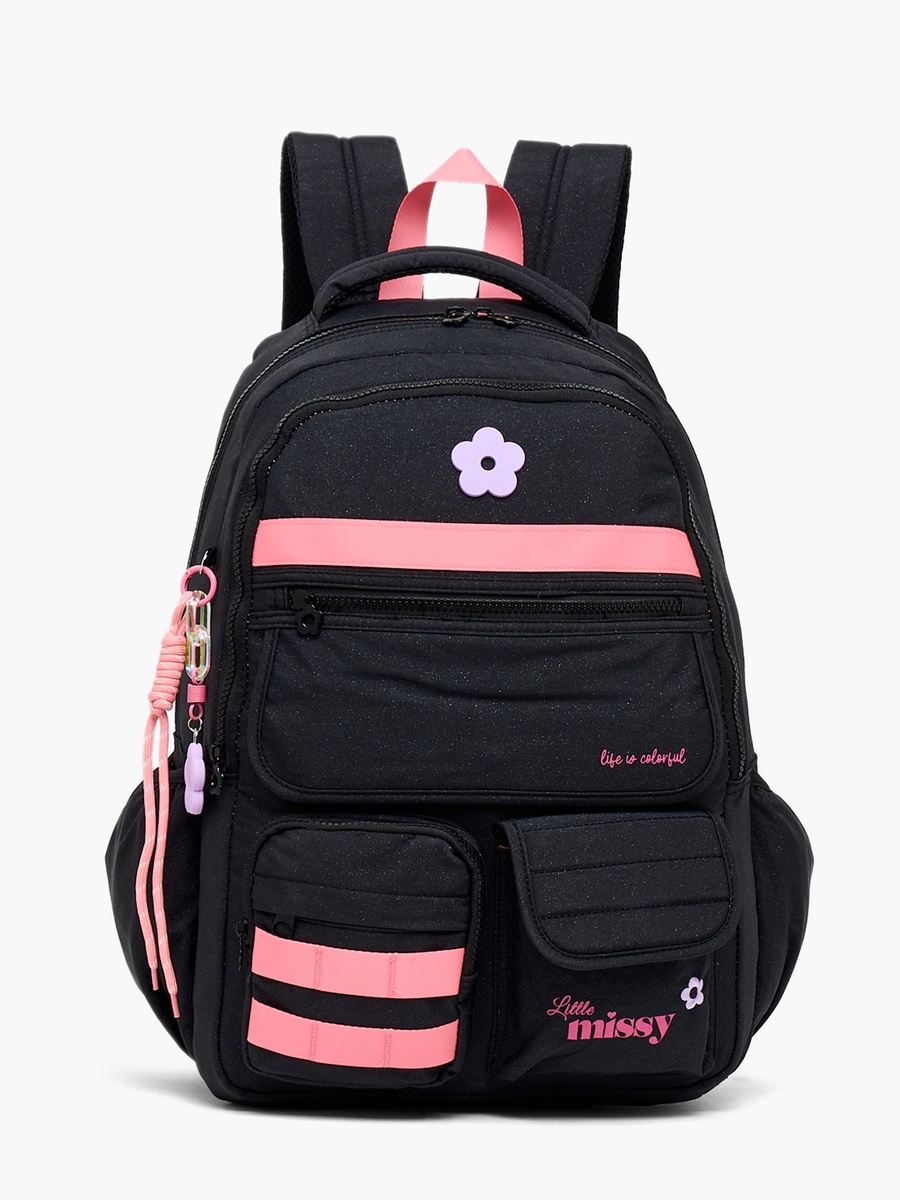 Floral Applique Backpack with Padded Laptop Sleeve