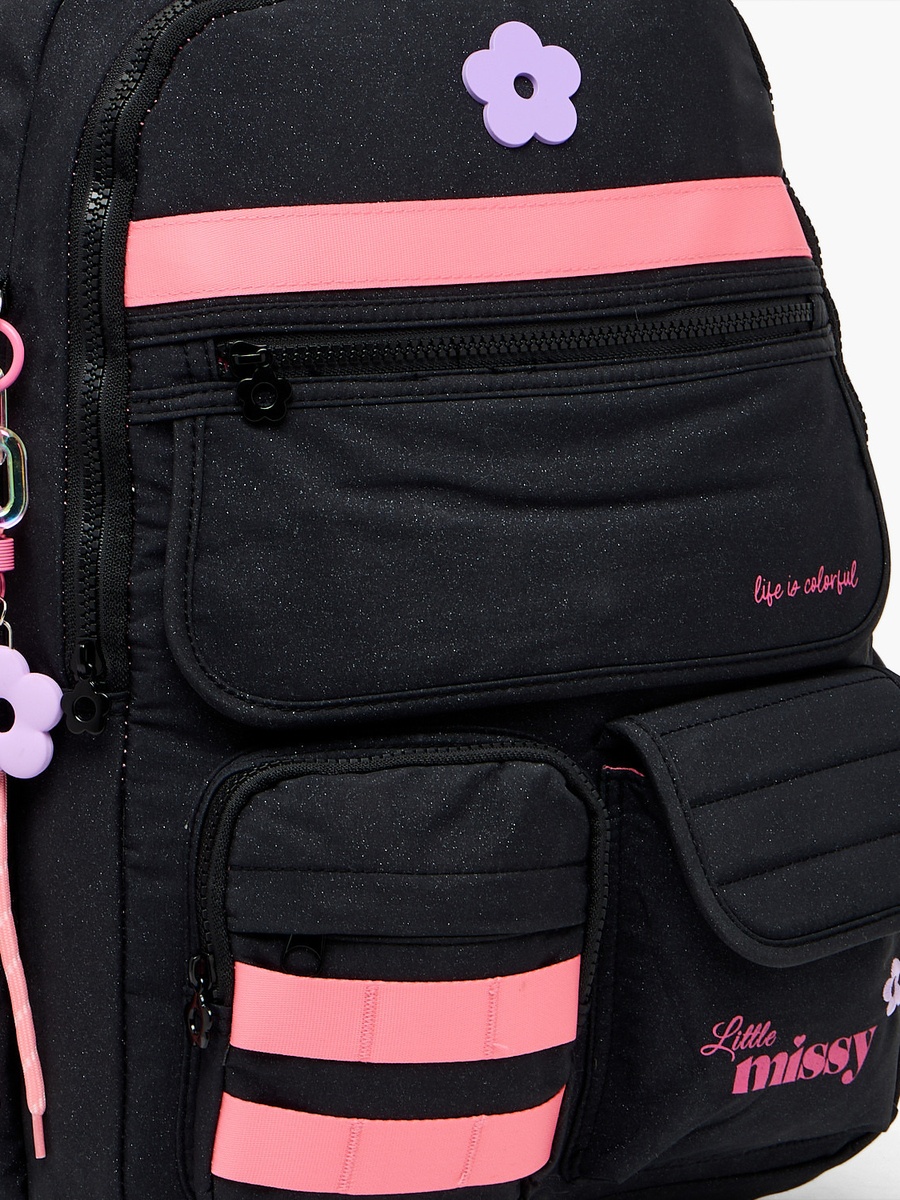 Floral Applique Backpack with Padded Laptop Sleeve