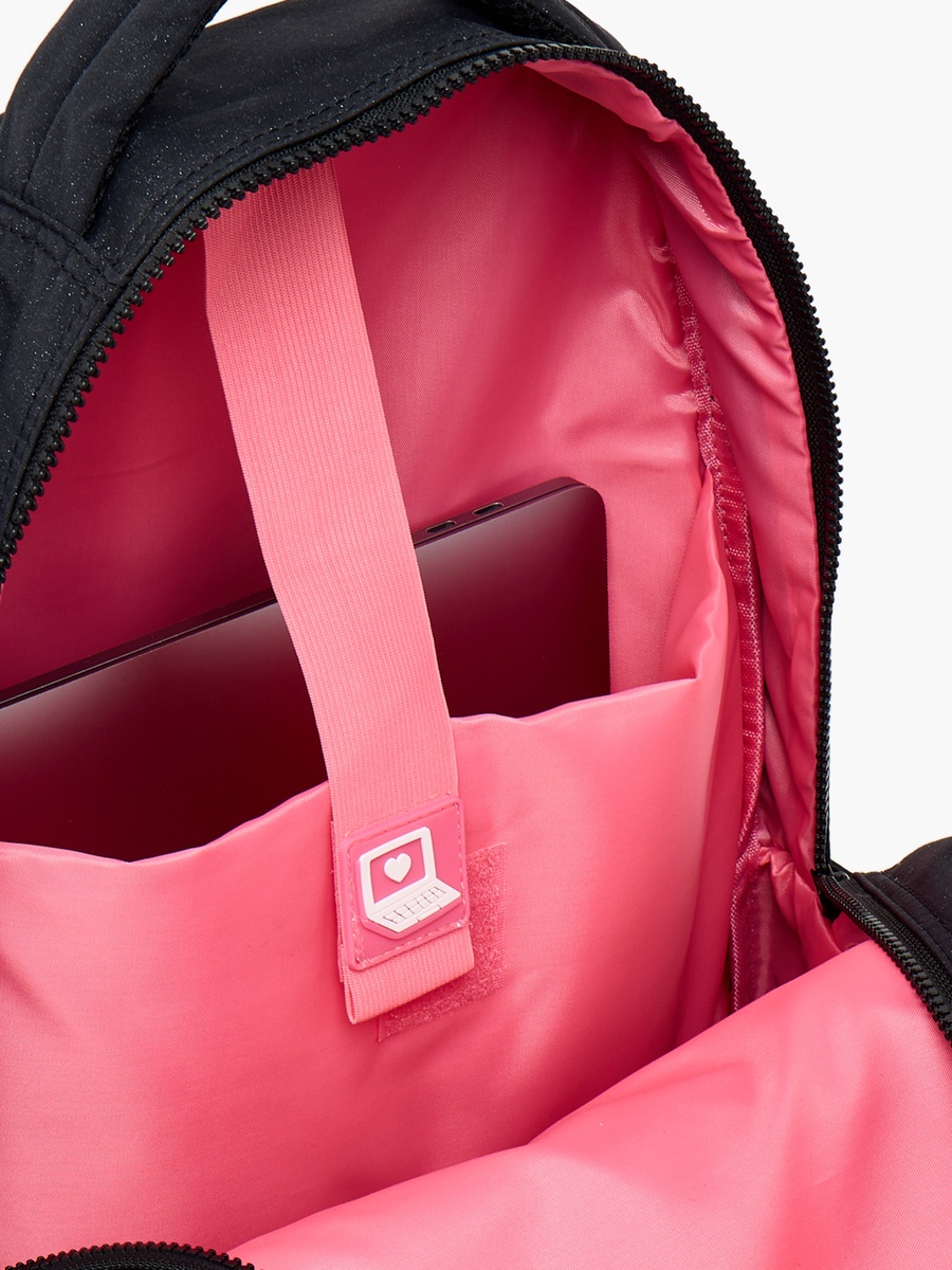 Floral Applique Backpack with Padded Laptop Sleeve