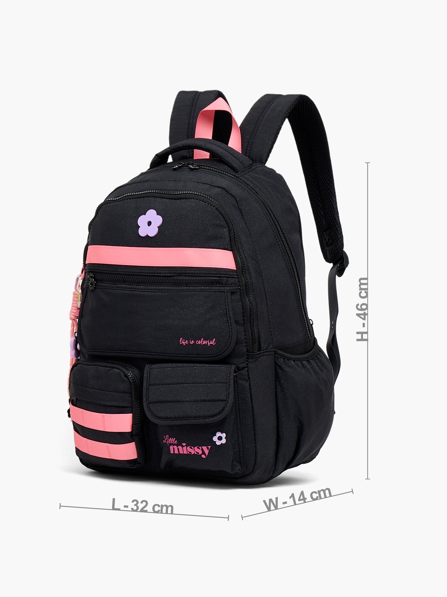 Floral Applique Backpack with Padded Laptop Sleeve
