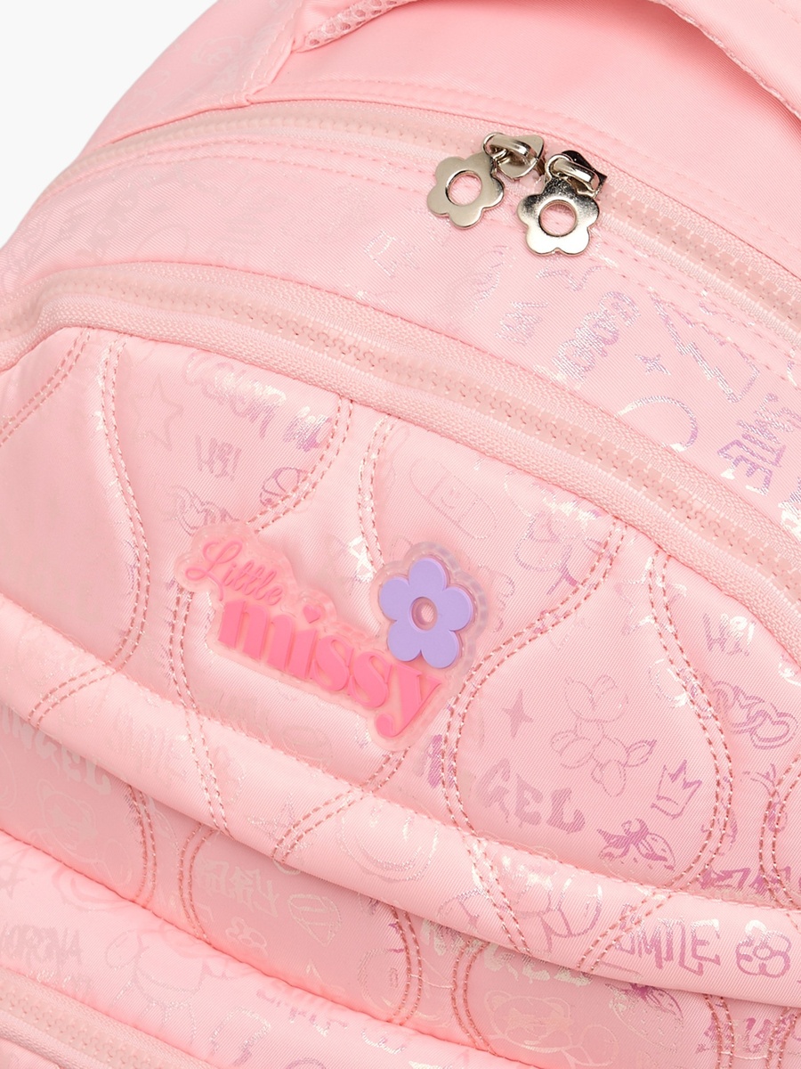 Printed Backpack with Padded Laptop Sleeve