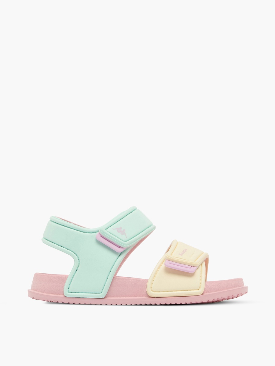 Color Block Hook and Loop Sandals