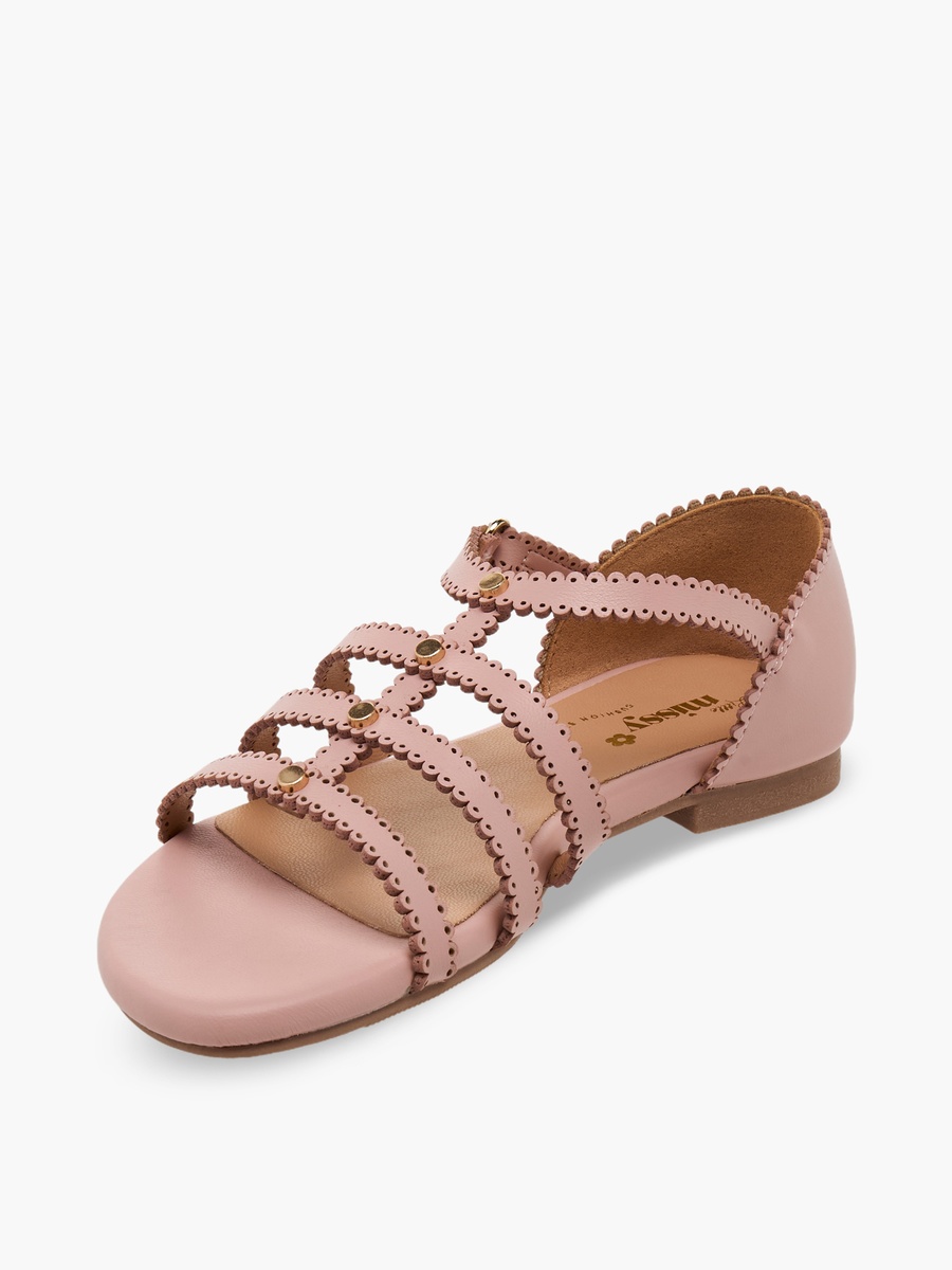 Embellished Hook and Loop Sandals