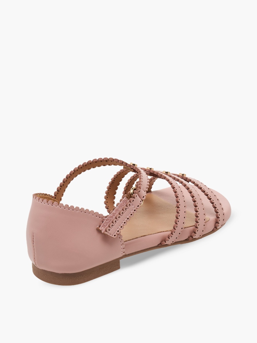 Embellished Hook and Loop Sandals