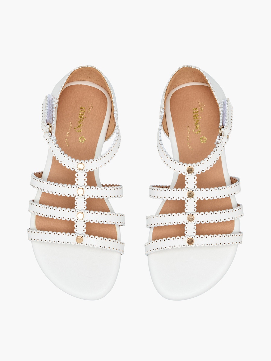 Embellished Hook and Loop Sandals