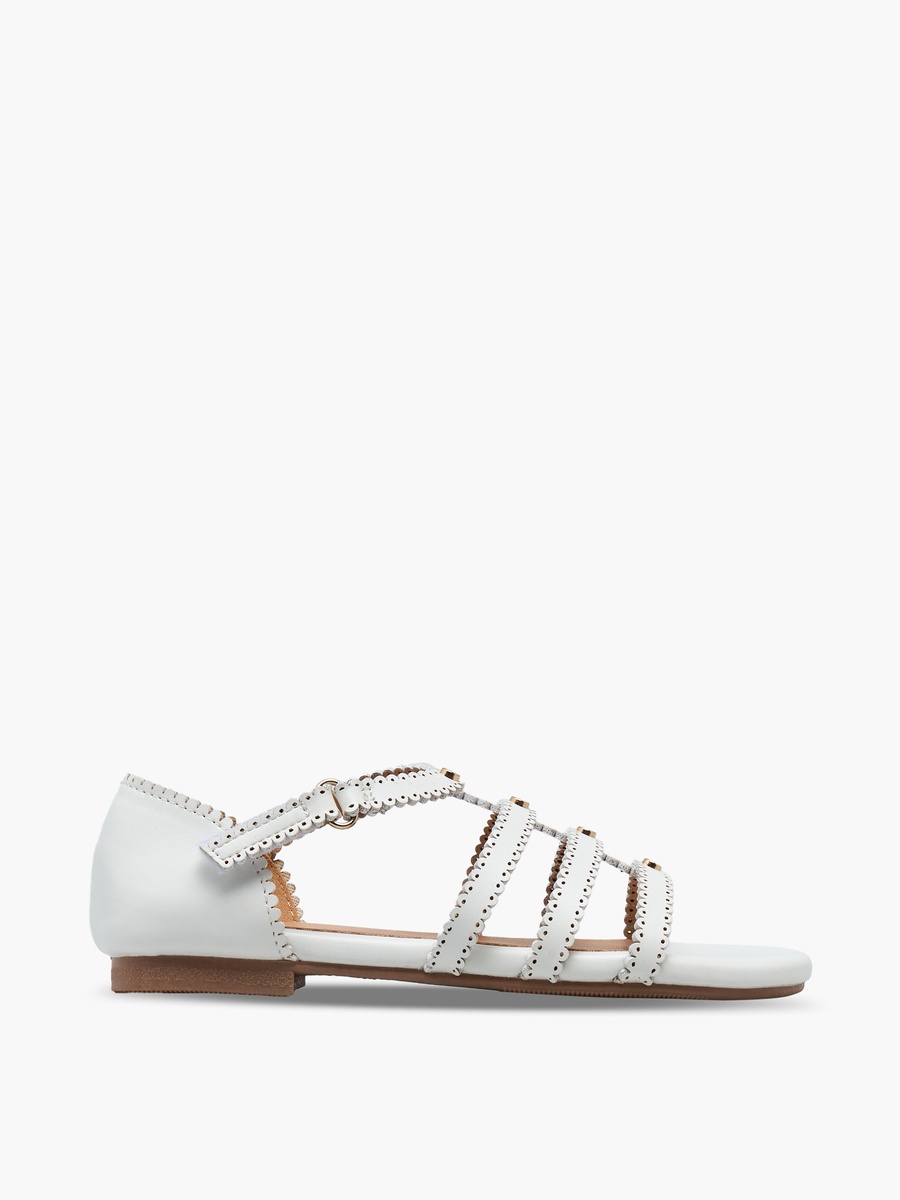 Embellished Hook and Loop Sandals