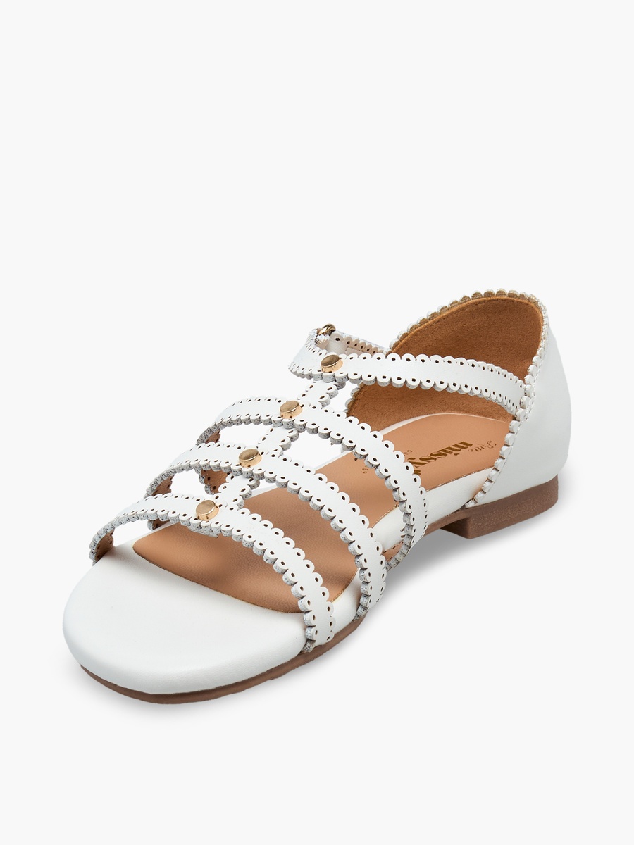 Embellished Hook and Loop Sandals