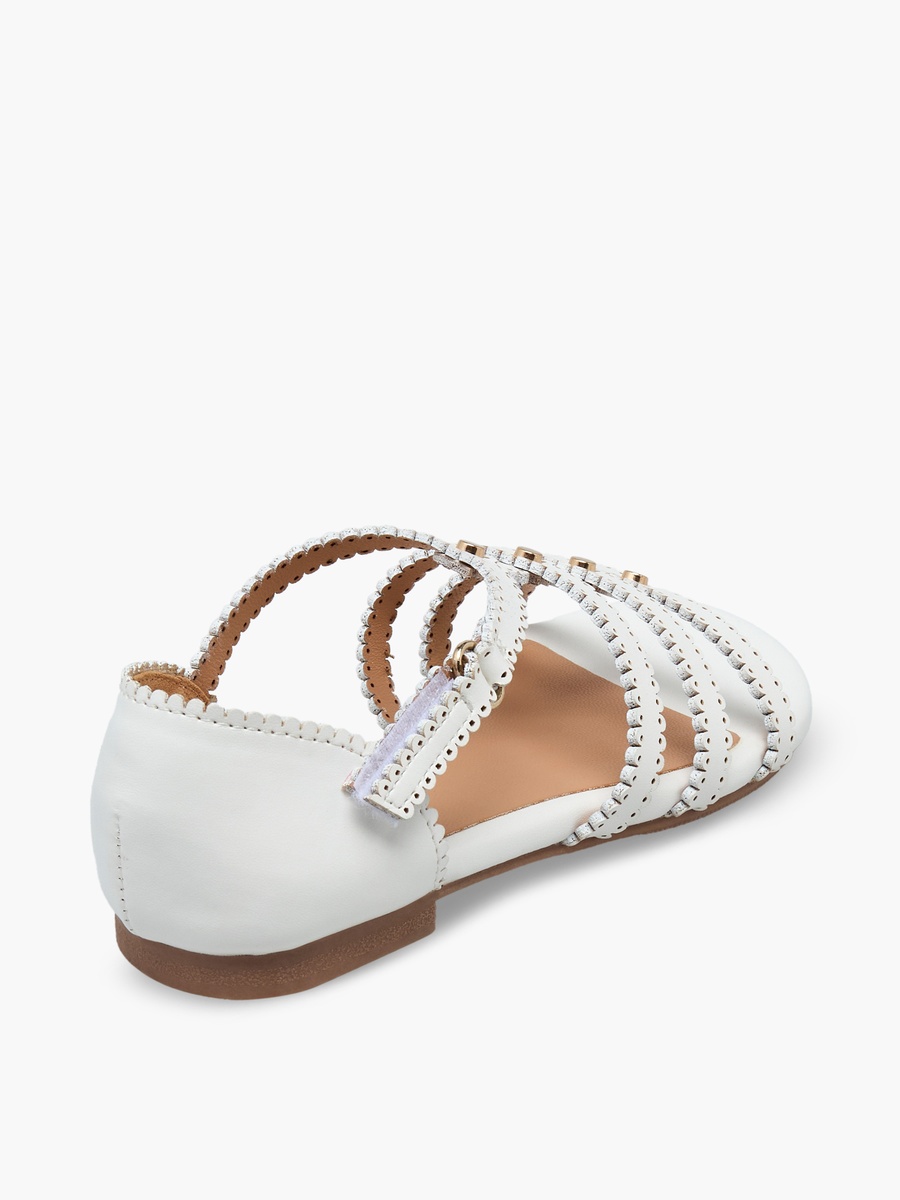 Embellished Hook and Loop Sandals