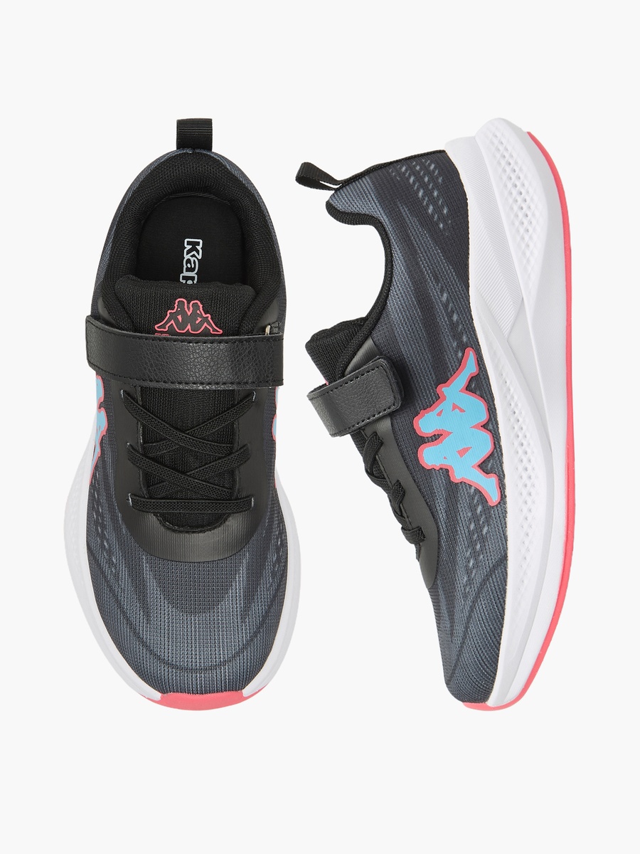 Logo Print Hook and Loop Sports Shoes
