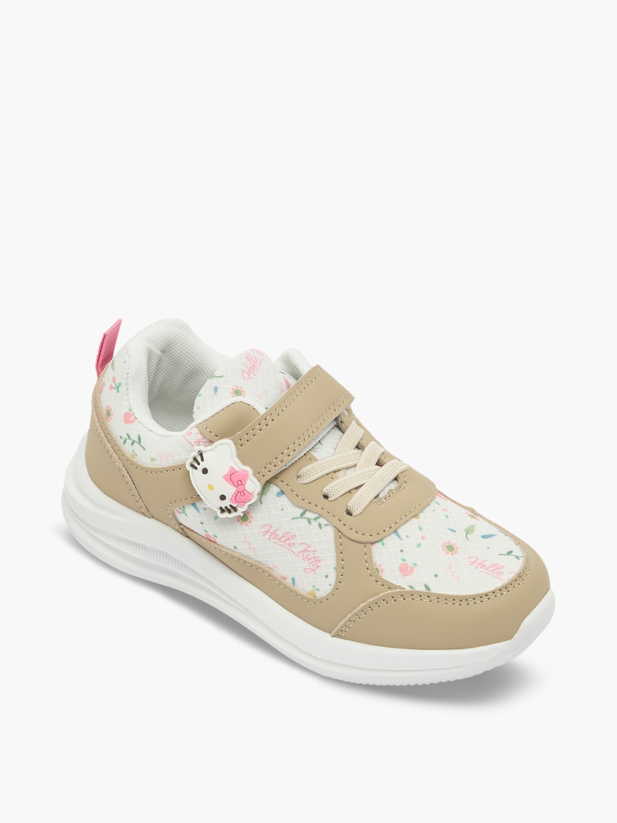 Floral Print Hook and Loop Ankle Sneakers