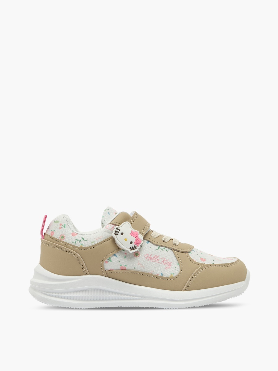 Floral Print Hook and Loop Ankle Sneakers
