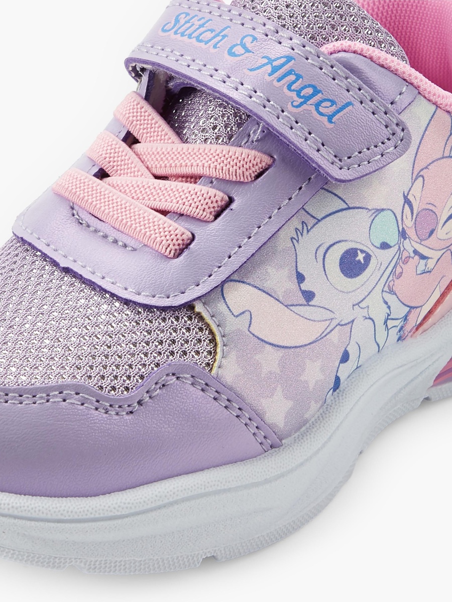 Stitch and Angel Print Light-Up Ankle Sneakers