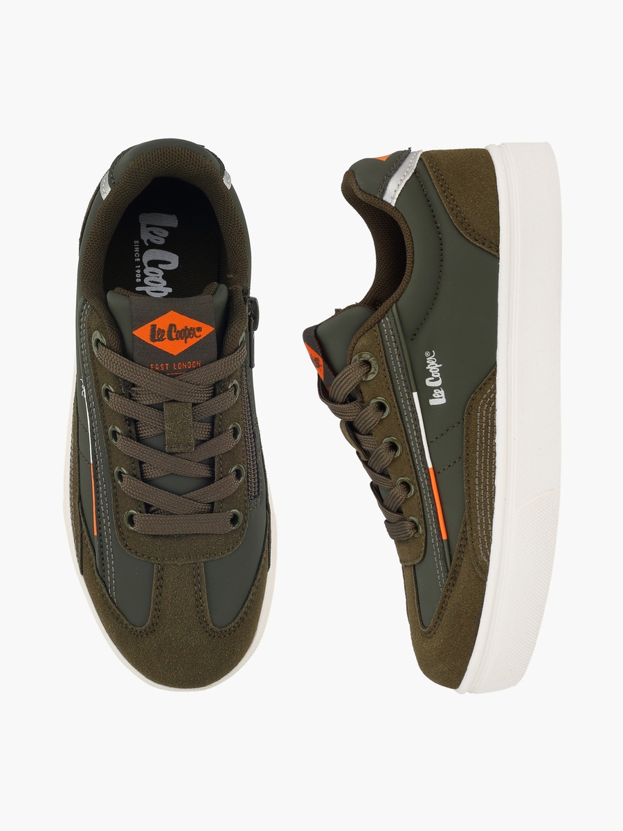 Panelled Lace-Up Sneakers