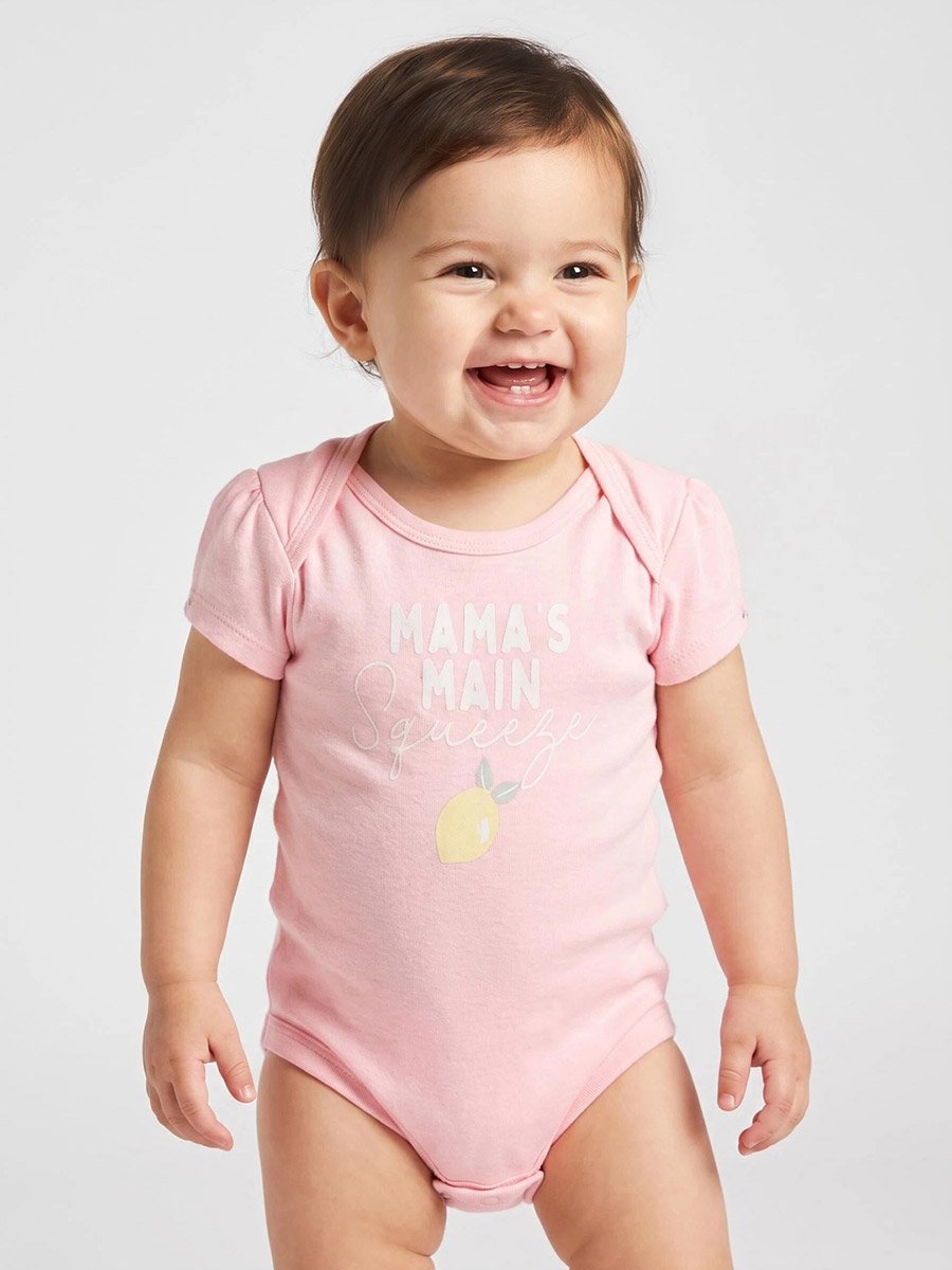 Baby Girl Pink Graphic print Short Sleeves Romper