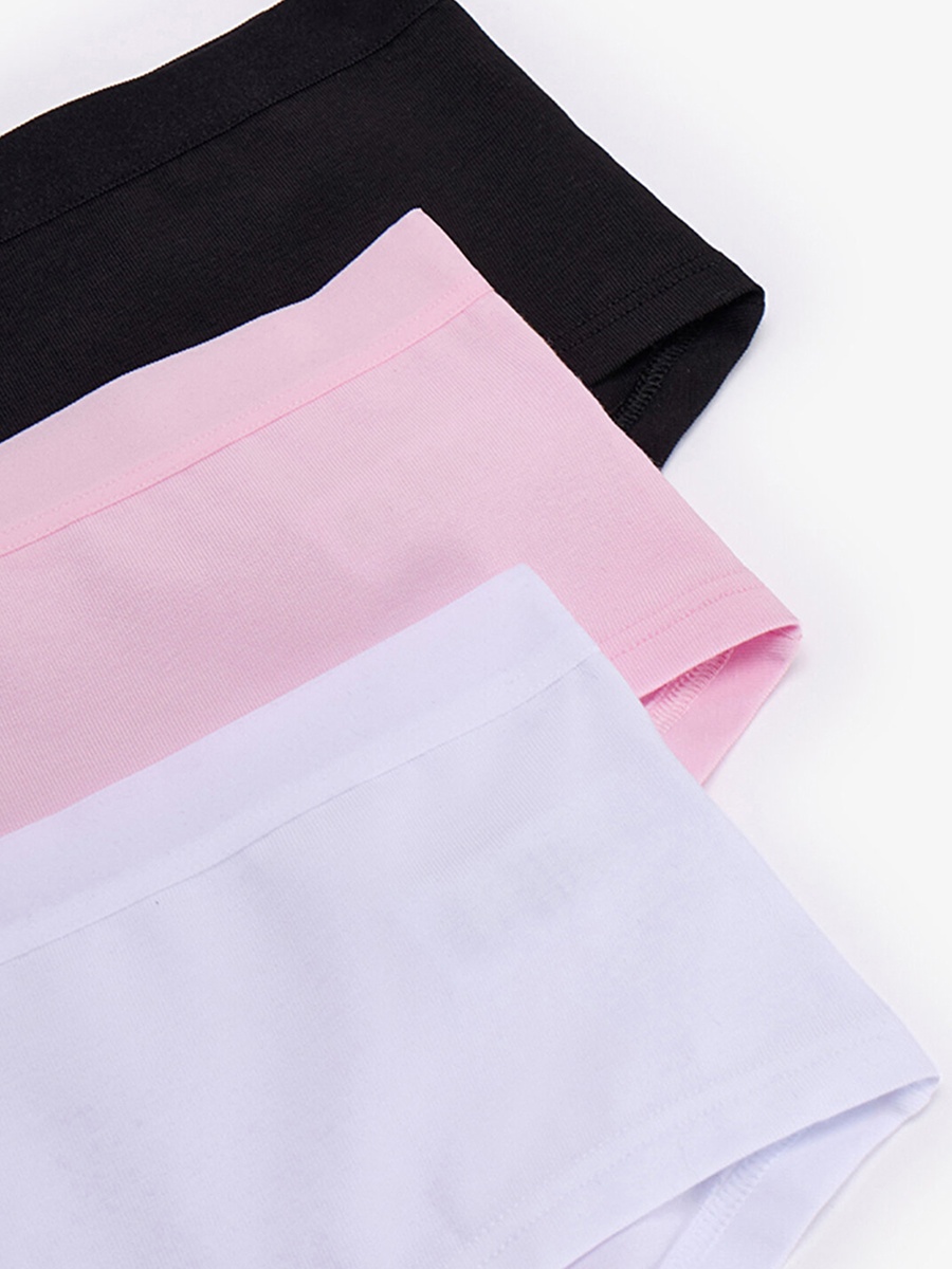 Pack of 3 - Girls Cotton Everyday Basic Hipster Briefs