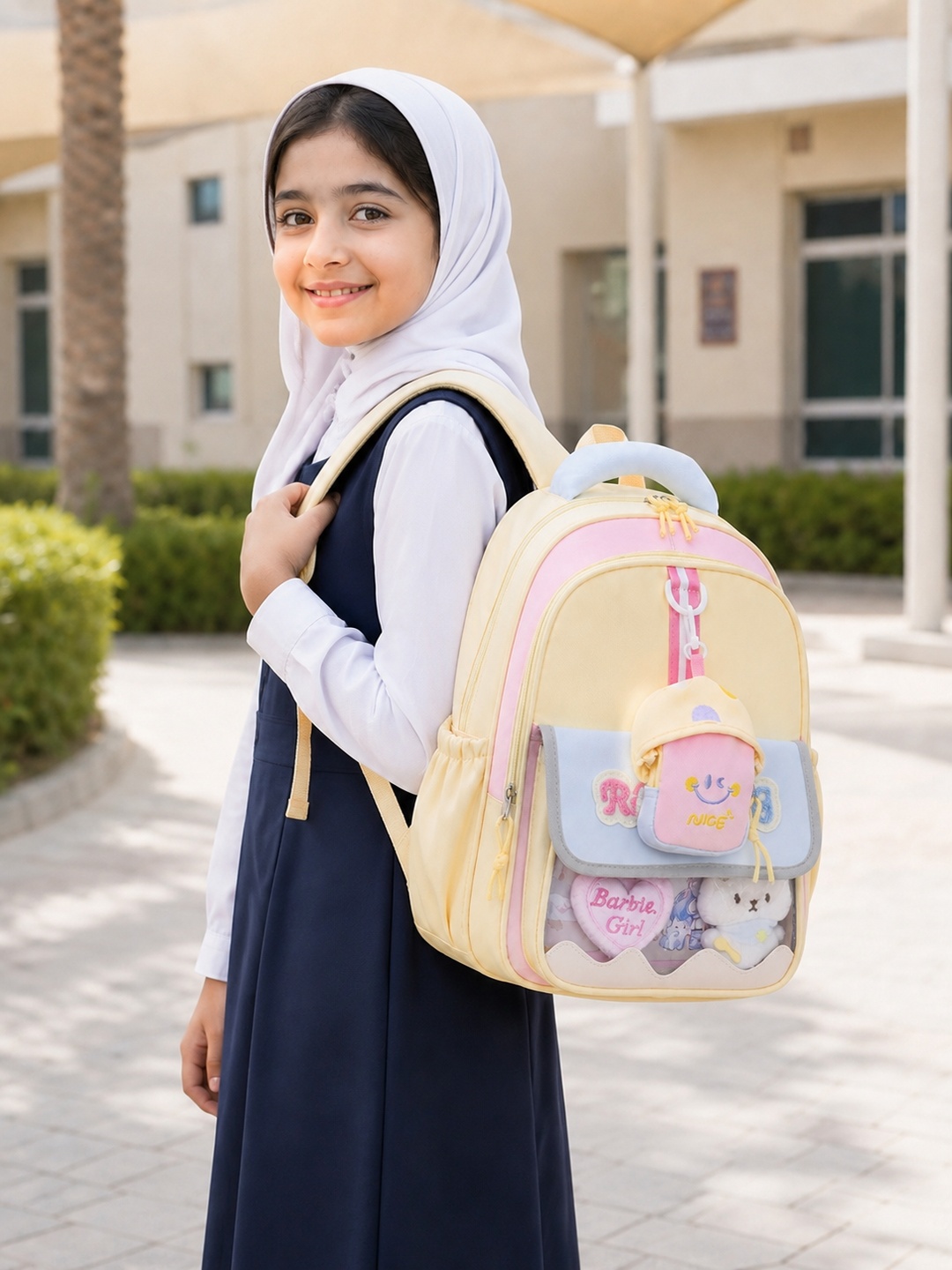 Teddy Detail Pocket Backpack