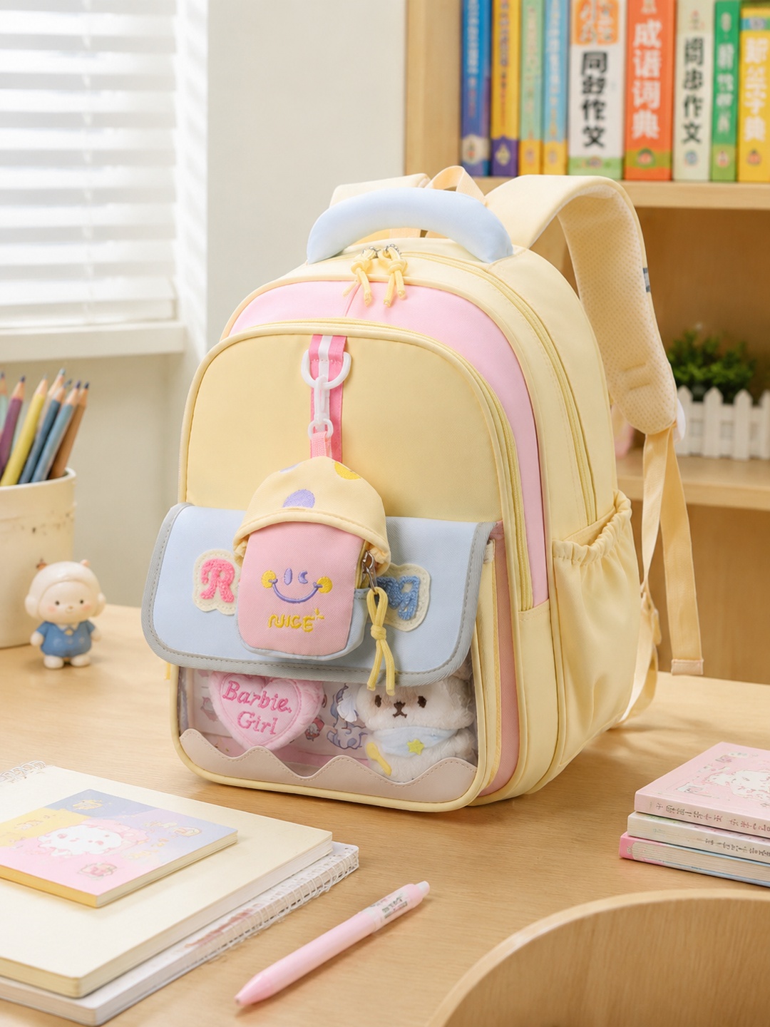 Teddy Detail Pocket Backpack