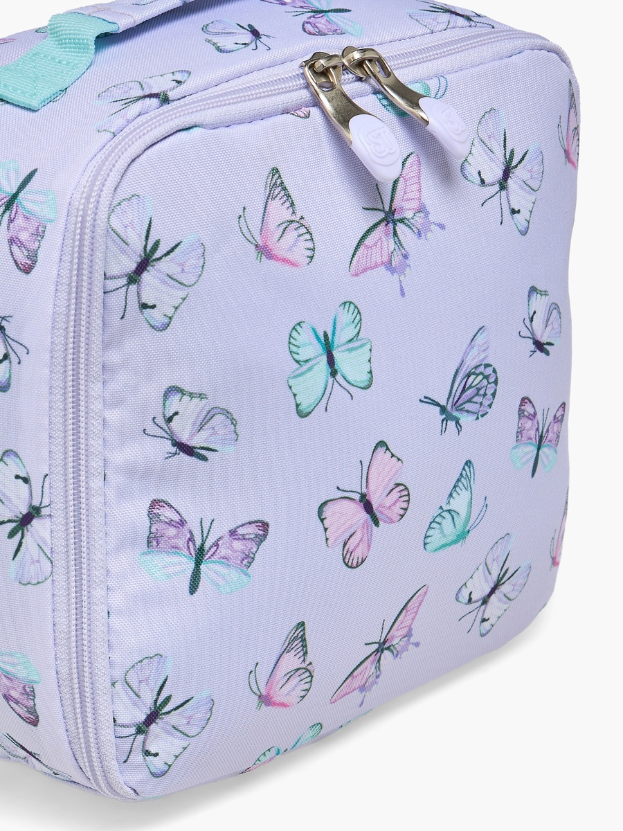 Butterfly Print Lunch Bag with Adjustable Strap