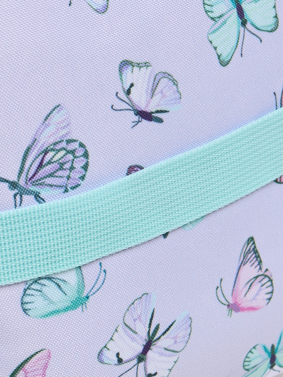 Butterfly Print Lunch Bag with Adjustable Strap