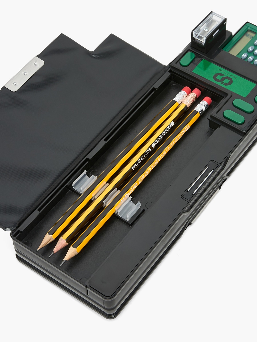 Robot Print Pencil Case with Snap Closure