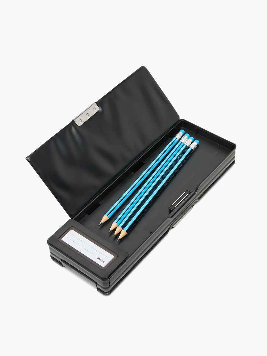 Robot Print Pencil Case with Snap Closure