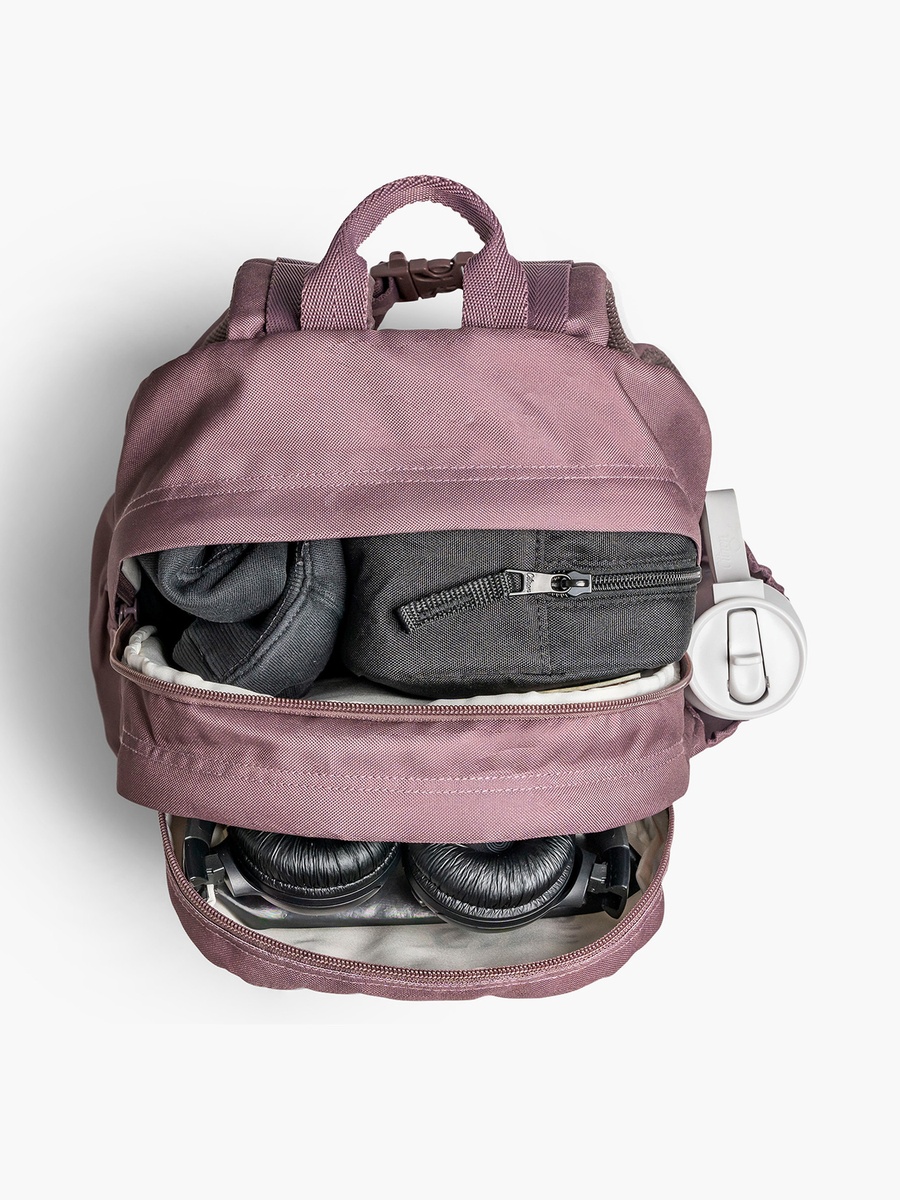 Printed Backpack with Adjustable Straps and Zip Closure - 29x40x15 cm