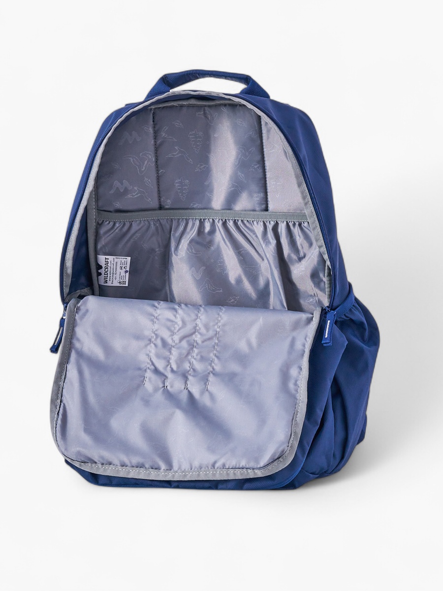 Solid Backpack with Padded Shoulder Straps - 23x32x46 cm
