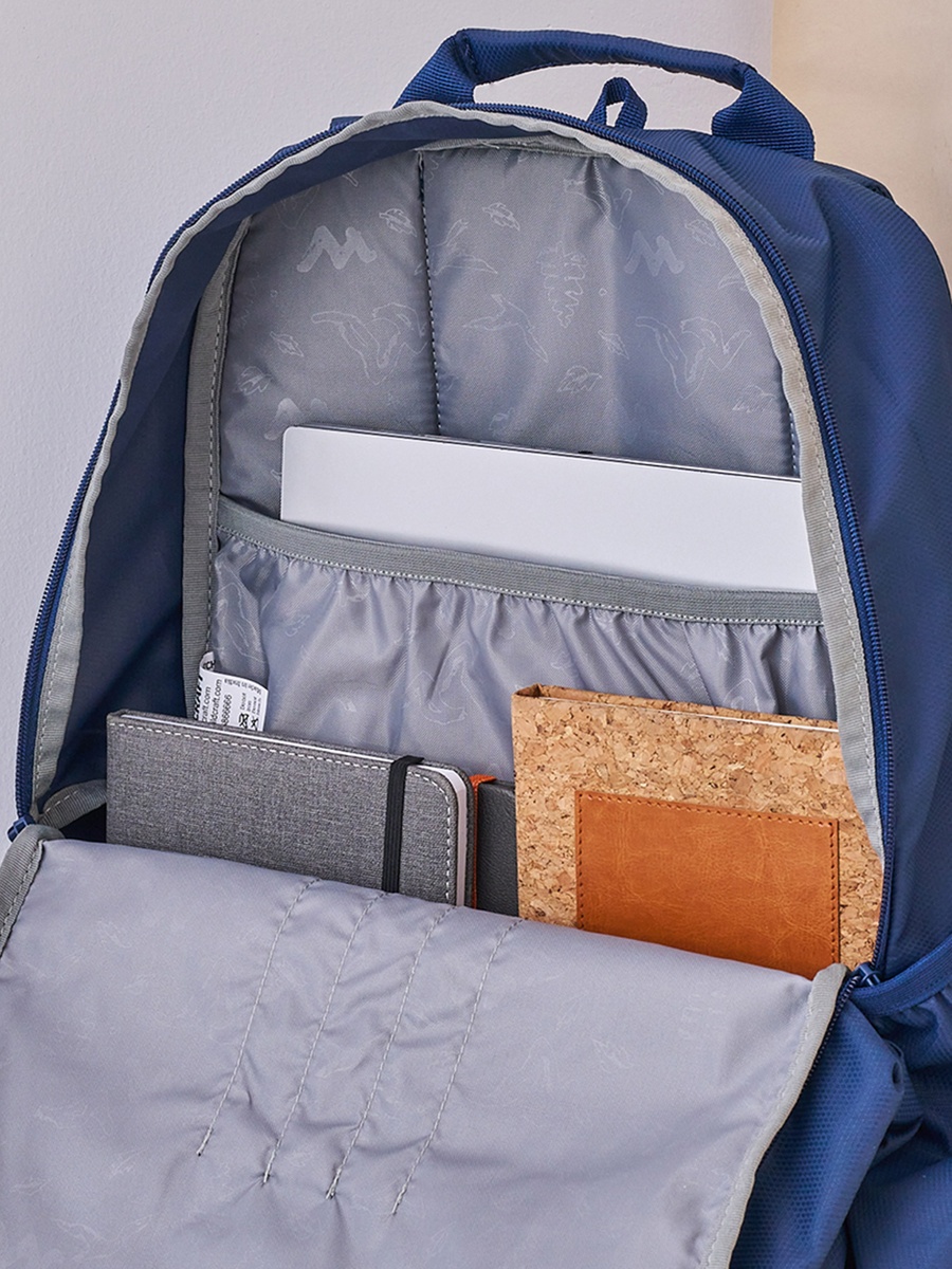 Solid Backpack with Padded Shoulder Straps - 23x32x46 cm
