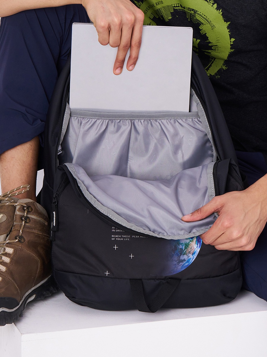 Printed School Backpack with Adjustable Shoulder Straps - 25x31x46 cm