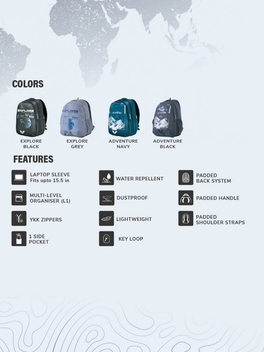 Printed School Backpack with Adjustable Shoulder Straps - 25x31x46 cm
