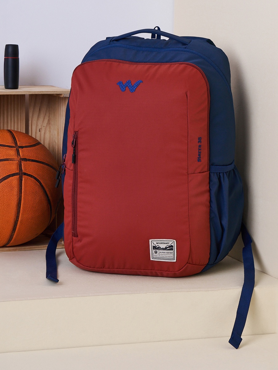 Colourblock School Backpack with Adjustable Shoulder Straps - 22x30x46 cm