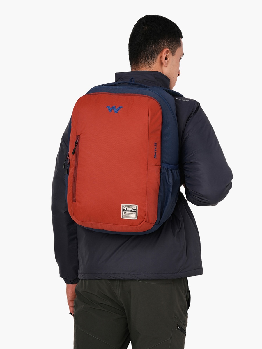Colourblock School Backpack with Adjustable Shoulder Straps - 22x30x46 cm