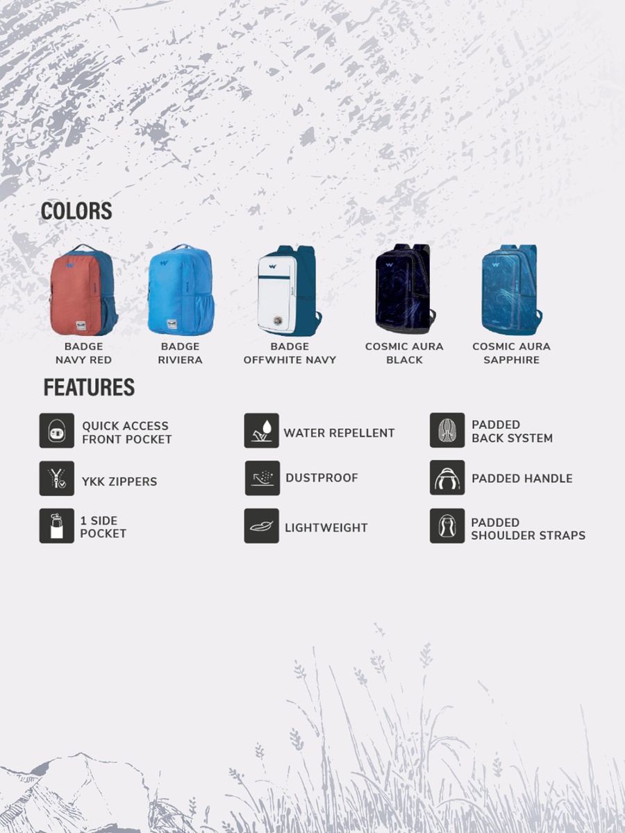 Colourblock School Backpack with Adjustable Shoulder Straps - 22x30x46 cm