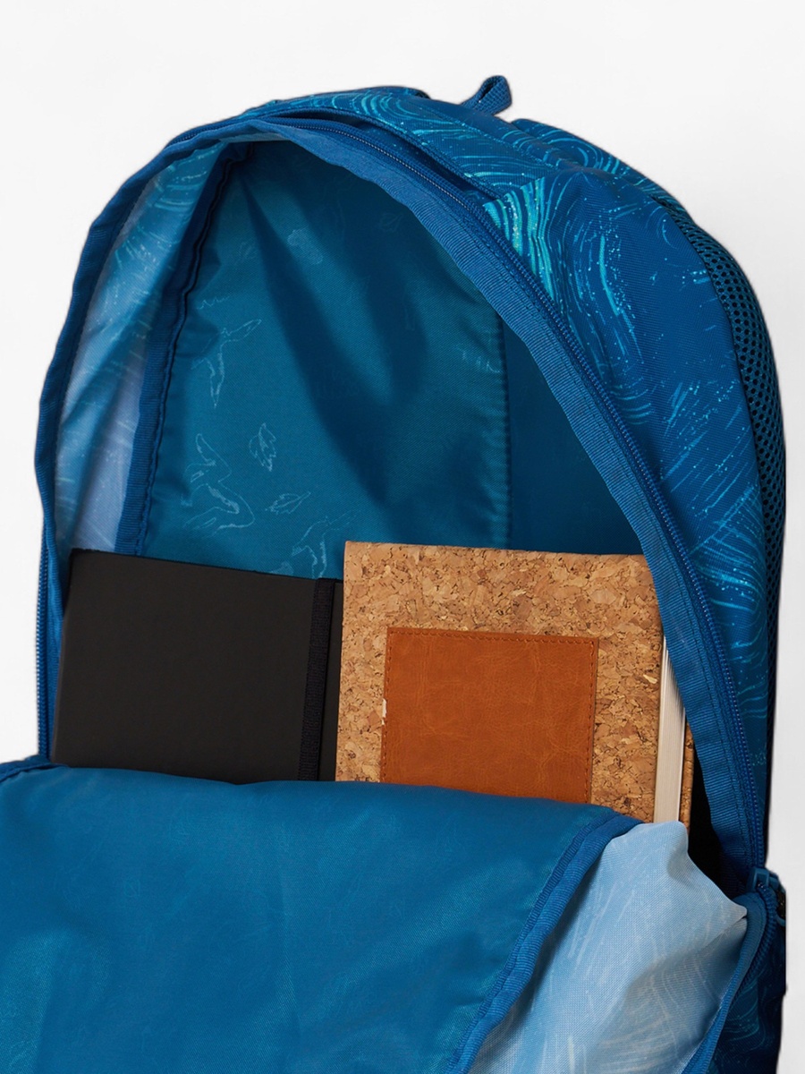Printed Backpack with Adjustable Shoulder Straps - 22x30x46 cm
