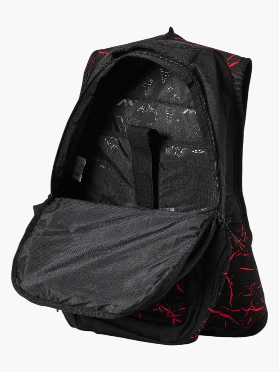 Printed School Backpack with Coin Pouch - 23x23x47 cm
