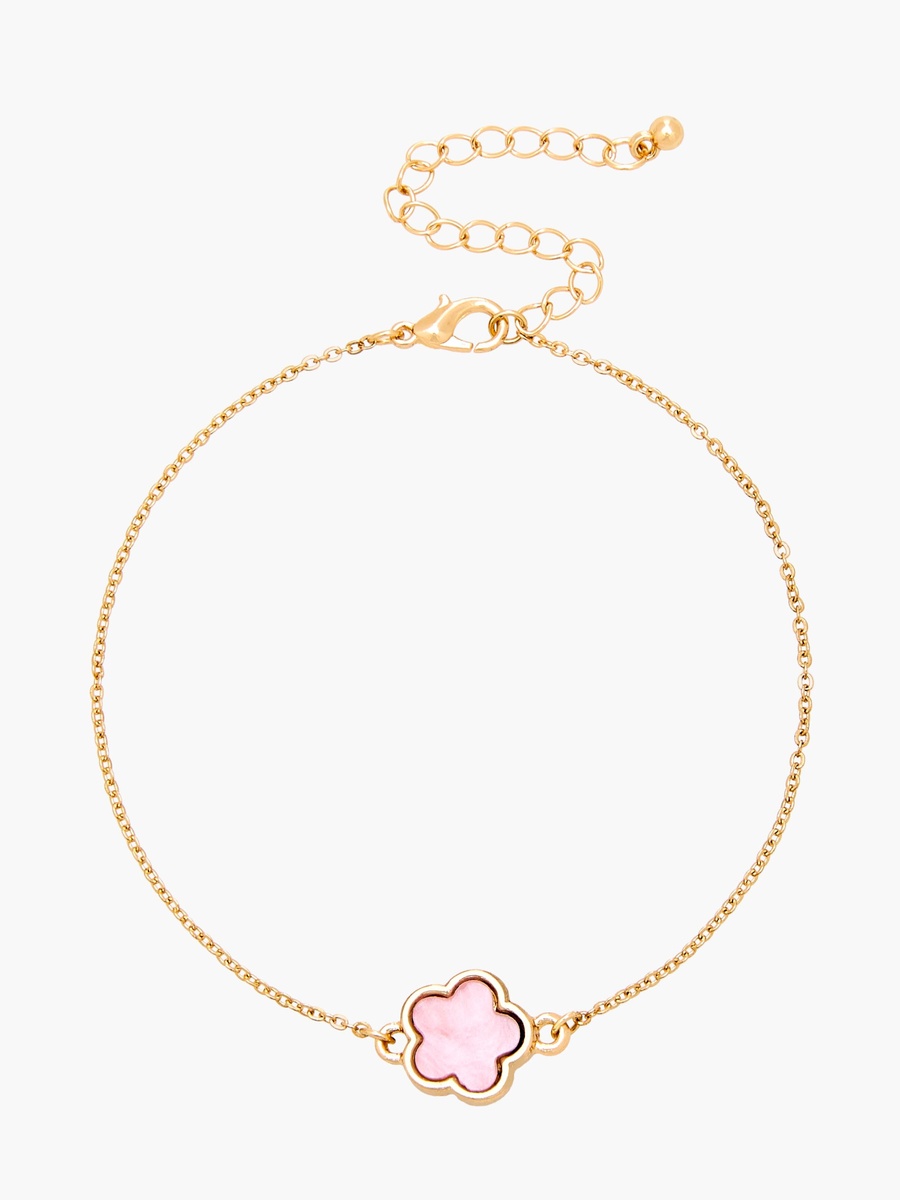 Metallic Clover Charm Bracelet