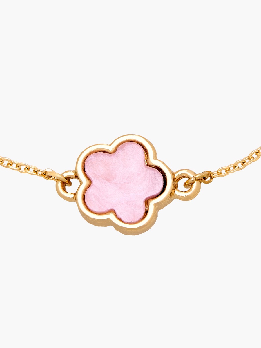 Metallic Clover Charm Bracelet
