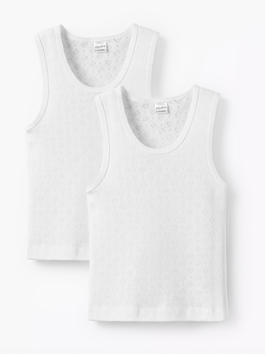 Solid Sleeveless Vest - Set of 2