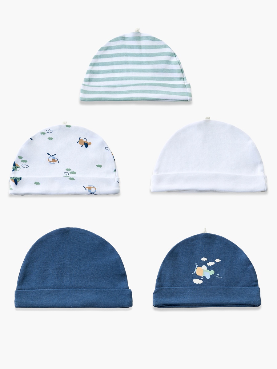 Pack of 5 Cap with Rolled Hem